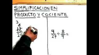 Que es Simplificacion de Fracciones Aplicado en Multiplicacion y Division en Matematicas [upl. by Hamfurd]