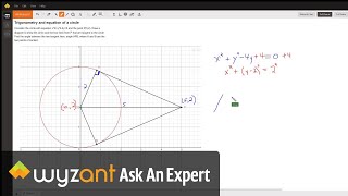 Find angle formed by two tangent lines to a circle from an external point [upl. by Annaerb589]