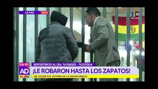 Delincuentes le roban hasta los zapatos a un joven [upl. by Leith]