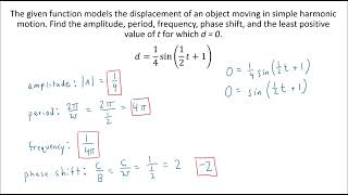 Simple Harmonic Motion Example 1 [upl. by Belva]