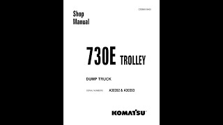 Komatsu 730E TROLLEY A30392 amp A30393  CEBM018400 Service manual [upl. by Lladnek]