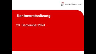 Kantonsratssitzung vom 23 September 2024 [upl. by Dweck]