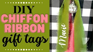 DIY Chiffon Ribbon Gift Tag [upl. by Janot587]