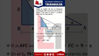 Relaciones Métricas en Triángulos Teorema de Pitágoras [upl. by Maurine579]