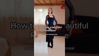 HOW TO DO A REVERANCE✨ VAGANOVA STYLE ballettips ballet vaganova pointe [upl. by Barolet120]