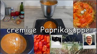 vegetarische cremige Paprikasuppe mit Schmelzkäse [upl. by Pontias982]