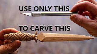 Carve a Beautiful Dagger using Only a Hobby Knife tutorial [upl. by Ydnor]