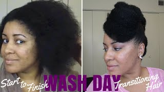 Wash Day 4c Transitioning Hair  20 Months Post Relaxer [upl. by Annazus]