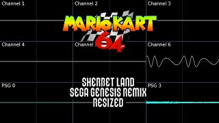 Sherbet Land SEGA Genesis Remix Resized Mario Kart 64 [upl. by Merridie]