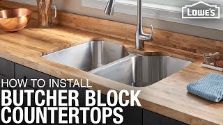 How To Install Butcher Block Countertops  DIY Kitchen Remodel [upl. by Tu]