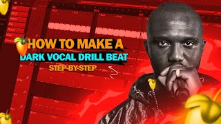 How to make DARK Vocal Drill Beats Like Ghosty 🔥 FL Studio Drill Tutorial 2023 [upl. by Nyltak]