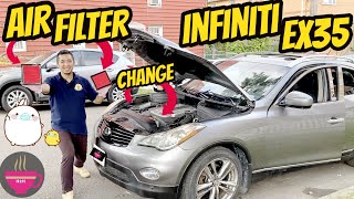 How to Replace Engine Air Filter 2011 Infiniti EX35 [upl. by Dunseath]