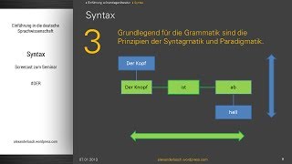 Syntax Podcast für die Sitzung mit IC im Einführungsseminar [upl. by Borden]