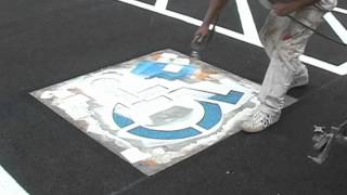 Painting a handicap symbol [upl. by Durr]