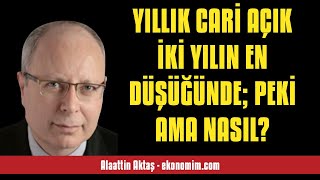 ALAATTİN AKTAŞ YILLIK CARİ AÇIK İKİ YILIN EN DÜŞÜĞÜNDE PEKİ AMA NASIL  SESLİ KÖŞE YAZISI [upl. by Ahsiryt442]