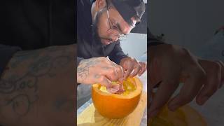 Crema de verdura con calabaza de halloween food aprendercocina aprender foodie [upl. by Haukom166]