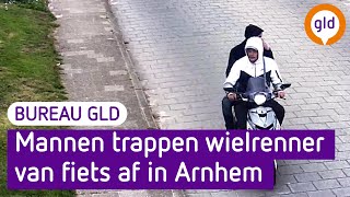 Man op scooter mept wielrenner van zijn fiets  Bureau GLD [upl. by Stella]