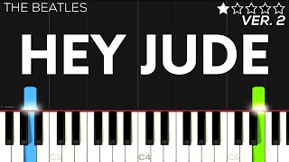 The Beatles  Hey Jude  EASY Piano Tutorial [upl. by Brodsky]