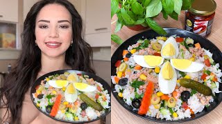 👌Salade de riz au thonسلاطة روز بالتن صيافي خفيفة دبارة للي ماعينوش في الكوجينة صحية وبنة على بنة👌 [upl. by Trah276]