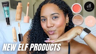 Trying new ELF products  Halo Glow Power Grip Putty Blush [upl. by Kuhlman]