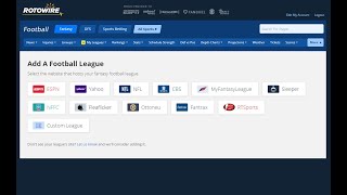 Add Your League to the RotoWire My Leagues Tool [upl. by Etnahs]