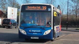 NTVs Xmas Countdown S2 E5 Stagecoach Busways Dennis E20D ADL Enviro200 36964SN63 VUX on the 39 [upl. by Ahseetal]