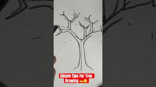 Tree Draw Easily  Tutorial 🌴😲 drawing tree pencildrawing [upl. by Christan219]