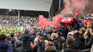 FULL TIME SCENES AS LIVERPOOL REACH THE LEAGUE CUP FINAL  Fulham 11 Liverpool [upl. by Asuncion380]