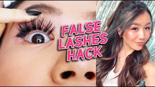 FALSE LASHES HACK  Applying UNDER Your Lashes [upl. by Odab]