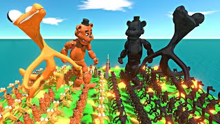 Rainbow Friends Orange  Freddy Fazbear vs Shadow Itself in Radiation City Arena  ARBS [upl. by Deanna]