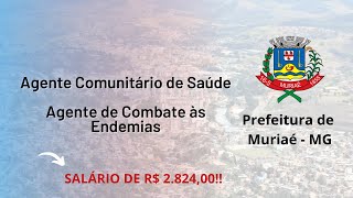 Prefeitura de Muriaé  MG Agente Comunitário de Saúde e Agente de Combate às Endemias  banca IBEST [upl. by Dorehs]