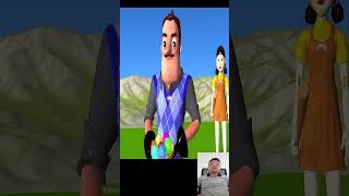 Scary Teacher 3D Wooden Piles and Marbles Miss T vs 3 Neighbor Win shorts shorts [upl. by Samuella]