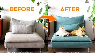 IKEA Söderhamn Seat Makeover with PetProof Sofa Covers  feat Ayumi Kaiga [upl. by Fairman]