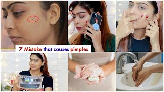 7 Mistake that causes PIMPLES  Beauty Skincare Rinkalsoni [upl. by Assirrak692]