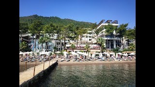 SENTIDO ORKA LOTUS BEACH 5HV1 Обзор пляжа отеля Турция Мармарис Ичмелер Эгейский регион [upl. by Oijres]