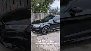 Audi RS3 is getting Compustar Pro R3 2way LED 2 miles remote start [upl. by Nowed]