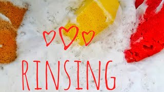 🎧ASMR🎧 Rinsing Pastey Sponges ☁️😍  TheArtOfFoam [upl. by Venu]