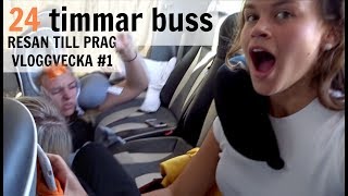 24h bussresa med killar  Vloggvecka Prag 1 [upl. by Enneire]