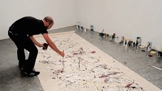 How to paint like Jackson Pollock – One Number 31 1950 – with Corey DAugustine  IN THE STUDIO [upl. by Lessirg]