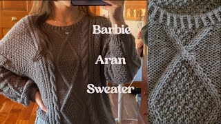 Knitting Log 4  Barbie Aran Sweater [upl. by Assiren981]