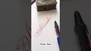 Playing with a flex pen pen fountainpen flexpen calligraphypen calligraphy handwriting [upl. by Cence]