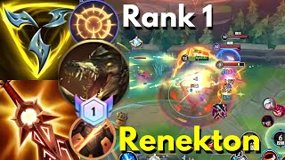 Rank 1 Renekton JGL  3 Games  GM 48  Chinese Server  Lofi  MVP  Wild Rift China [upl. by Neelsaj]