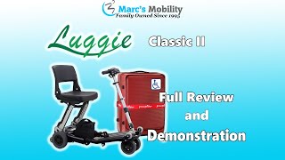 Luggie Classic 2  Folding Travel Scooter that Fits in a Suitcase  Review and Demonstration [upl. by Reyotal]