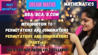 Introduction to Permutations and Combinationsdifferencebw Permutation combinationBBA MathsBCAMath [upl. by Ruella]