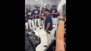 Stephen Vogt addresses the Guardians after clinching a postseason berth in his 1st year as manager 🥺 [upl. by Bruner]