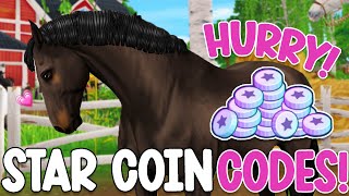 HURRY NEW STAR COINS CODE STAR RIDER FREE HORSES amp MORE REDEEM CODES STAR STABLE 24 HRS LEFT [upl. by Aniled]