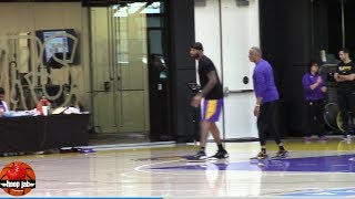 DeMarcus Cousins Post Moves Workout At Lakers Practice HoopJab NBA [upl. by Ynnahc]