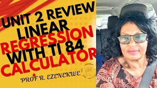 Unit 2 review Linear regression with Ti 84 calculator [upl. by Mallina553]