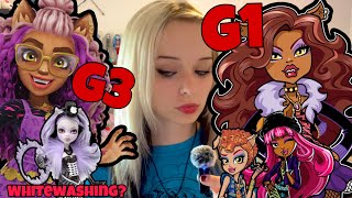 Clawdeen Wolf G1 vs G3 and Monster Highs History Of Whitewashing  Monster High Analysis Series [upl. by Deering]