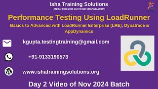 Performance Testing using LoadRunner Day 2 14th November 2024 [upl. by Intruoc]